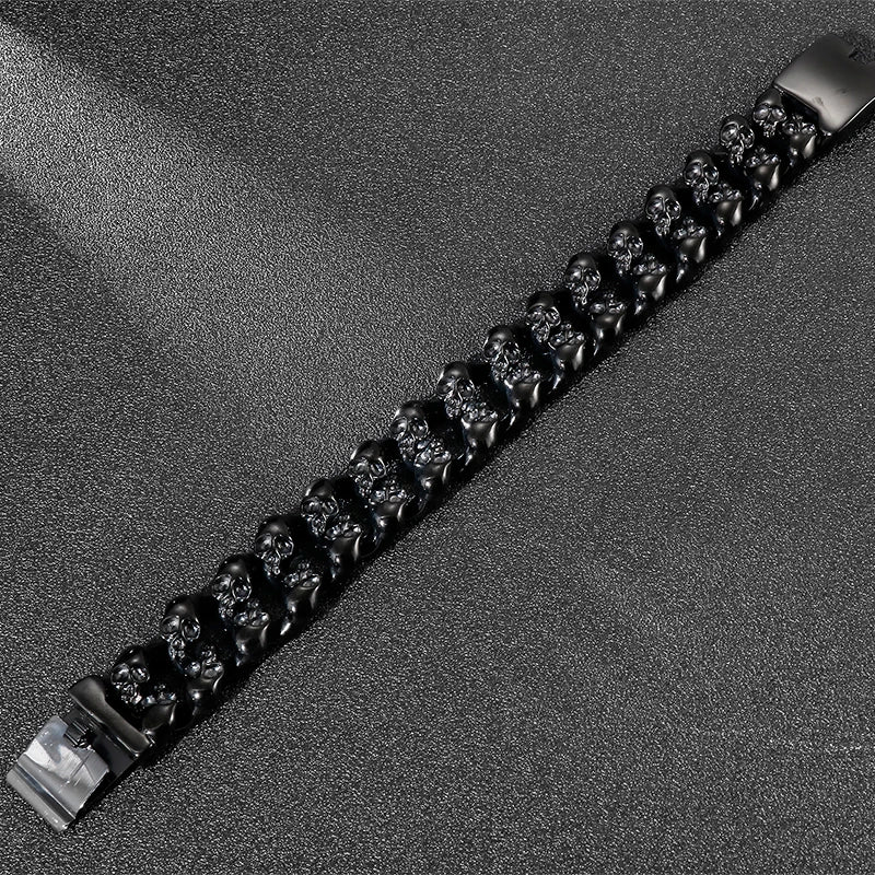 KALEN Punk Fine Fashion Jewelry Bracelets Stainless Steel Men Skull Links Bracelets Bangle