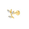 S&S ASTM F136 Titanium 18K Gold Labret Stud | Zircon | 5 Designs
