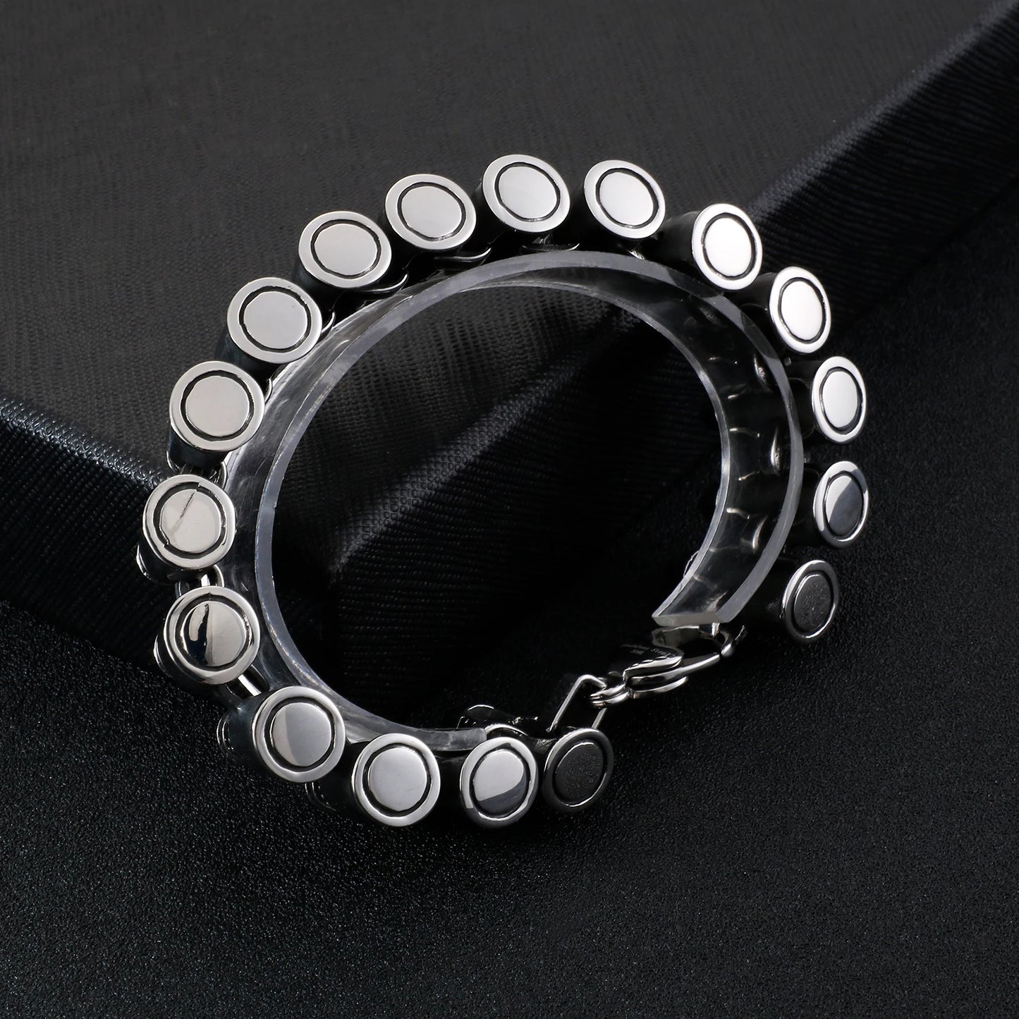 KALEN Fashion Personality Stainless Steel Bullets Bracelet Men