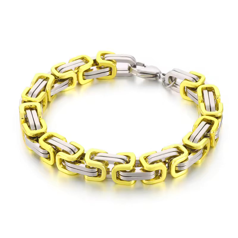 NLB01SPECIAL193 Unisex 6 multi Colors Stainless Steel Byzantine Links Bracelets for £39/-