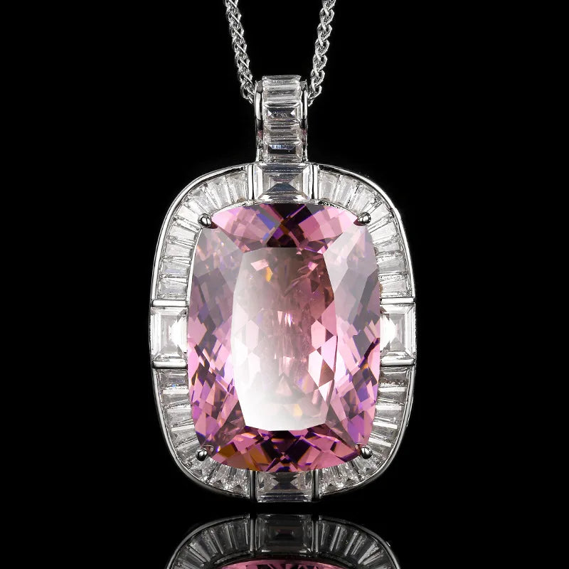 REDheart Fashion 18K Gold Plated Copper Alloy Inlaid Zircon Flower Shape Women's Luxury Pendant Necklace
