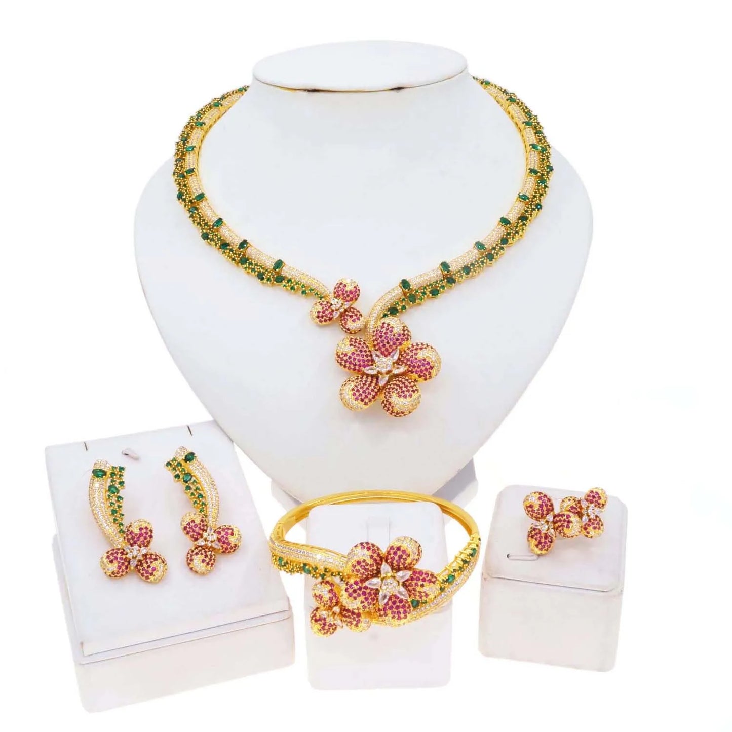 BrasZhuerrui Beautiful GoldPurple Grs Jewelry Set Cheap Een Necklace Jewelry Sets Latest Women's Christmas Gifts HZ23073186