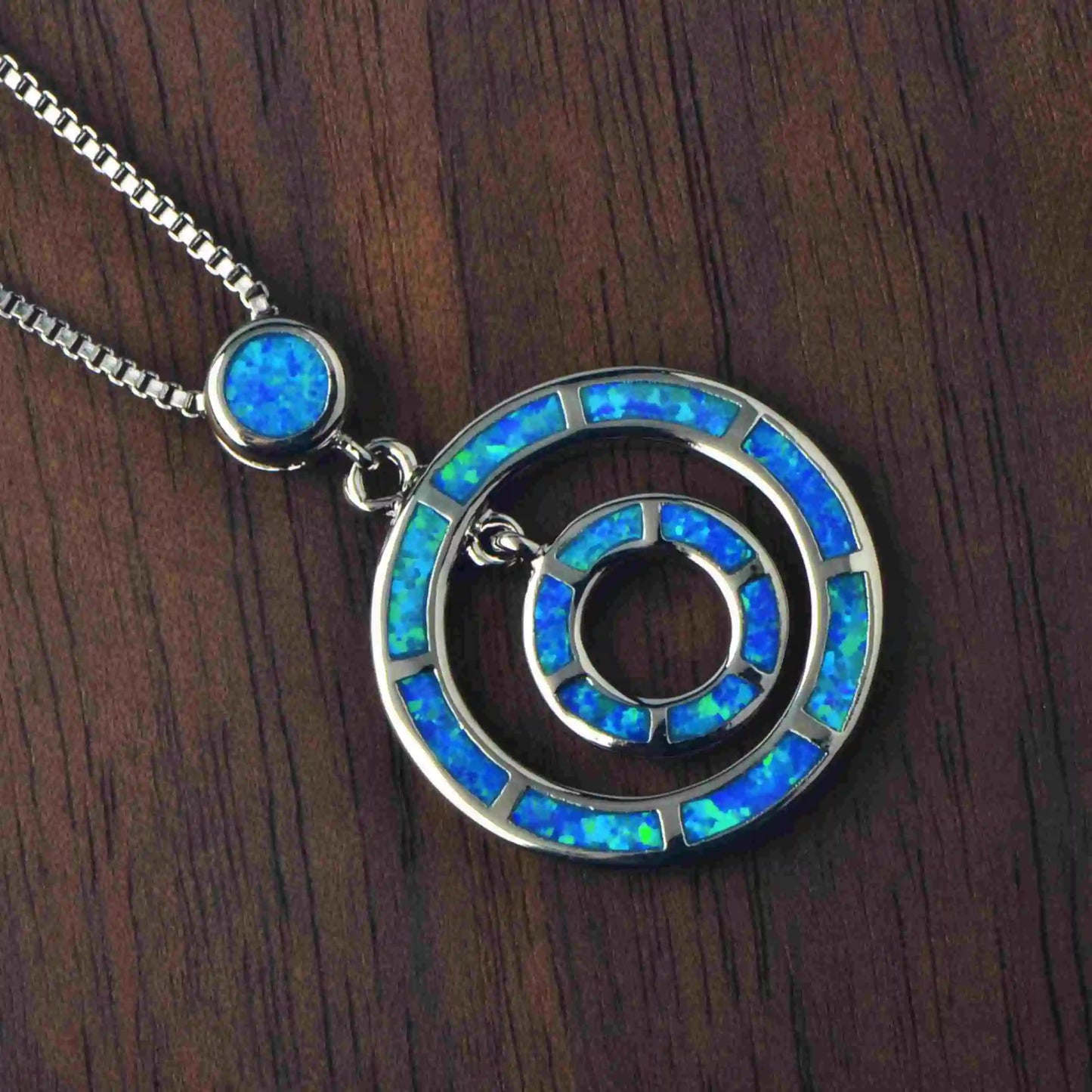 Chic Double Circle Motif Necklace Aobao Geometric Pendant Fashion Jewelry