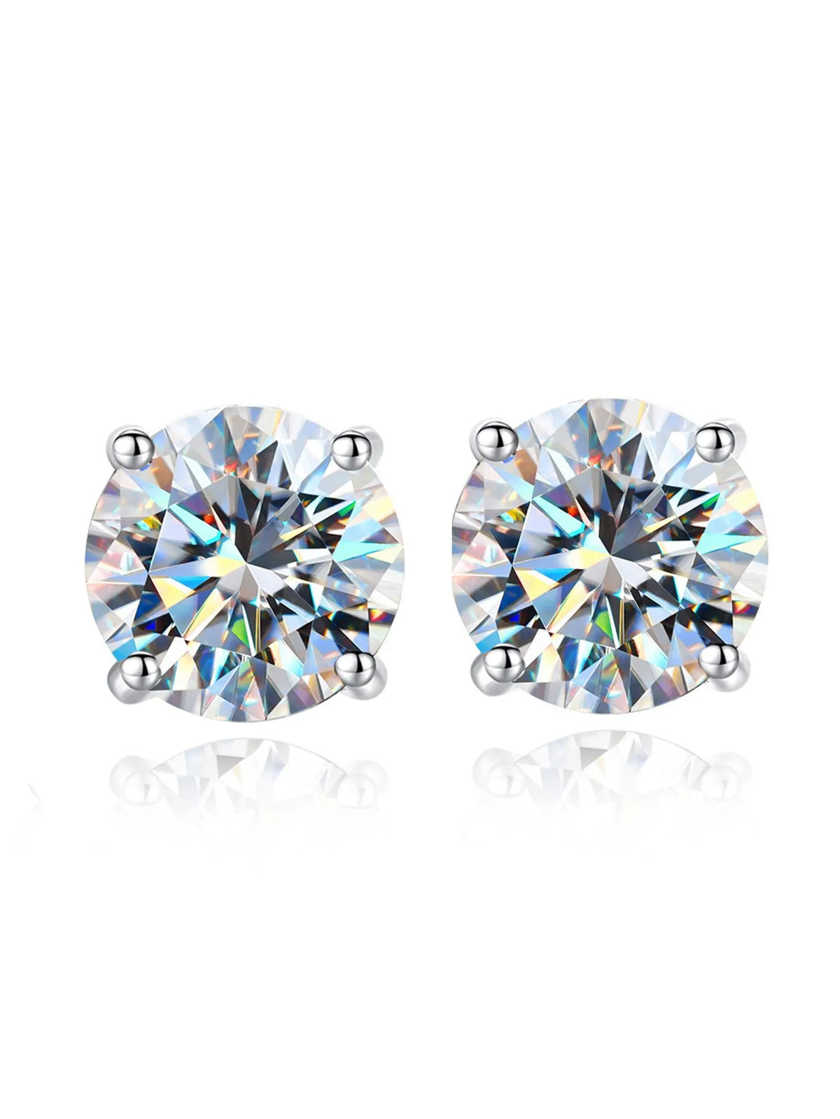 ArtistA Moissanite Jewelry Stud Earrings Classic Heart Vvs2 Moissanite GRA Certificate 925 Earrings Silver Jewelry for Women