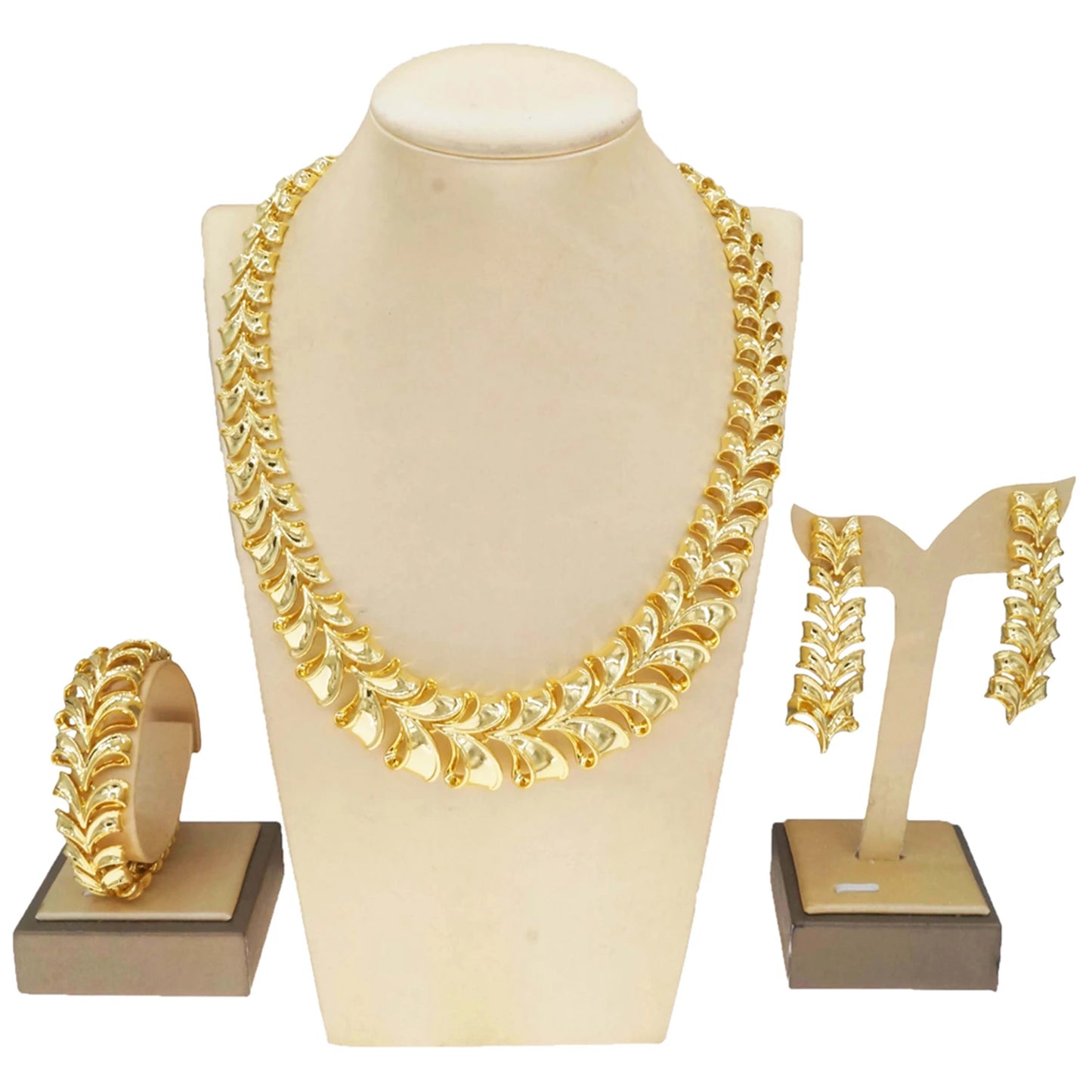 Zhuerrui Latest Wedding Good Jewelry Sets Favors Necklace Bracelet Ring Jewelry Set Beautiful Women's Christmas Gifts HV005740