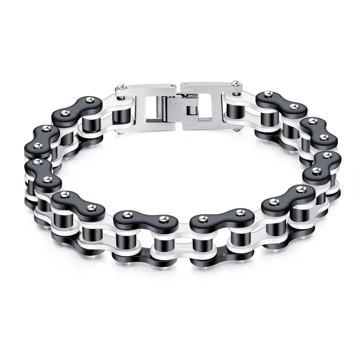 REBEL Men's Bicycle Chain Bracelet Stainless Steel Hip Hop Geometric Chain & Link Bracelet for Party Occasions