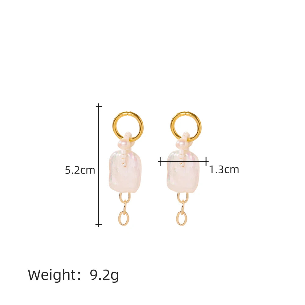 Natural Freshwater Baroque Pearl Earrings Korean Style Women Luxury Jewelry Fashion Ladies and Girls Gift GE1537
