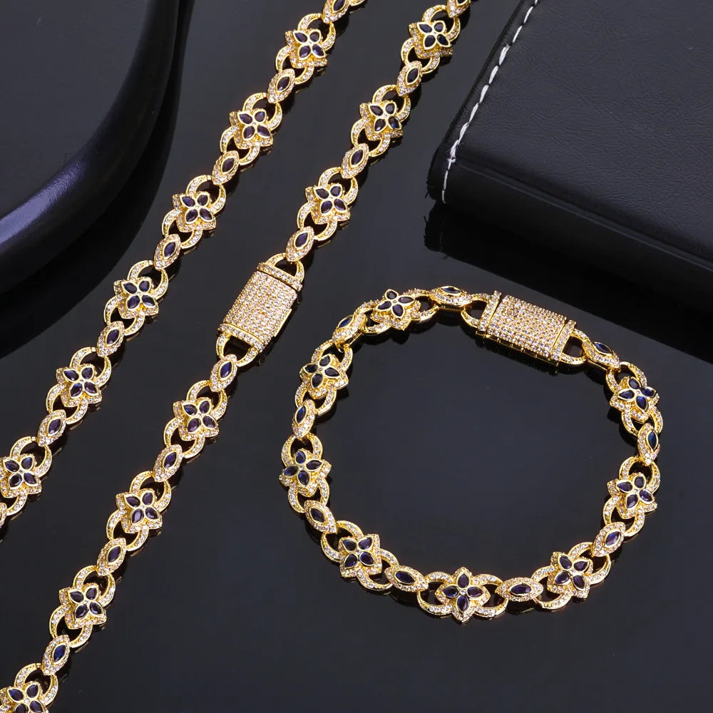 REBEL Atrium Frame Clover & Eye Cubic Zirconia Brass Bracelet