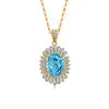 New Arrival 925 Silver Fine Jewelry Set High Quality Fashion Gemstone Adjustable Colorful Pendant Necklace for Women Gifts