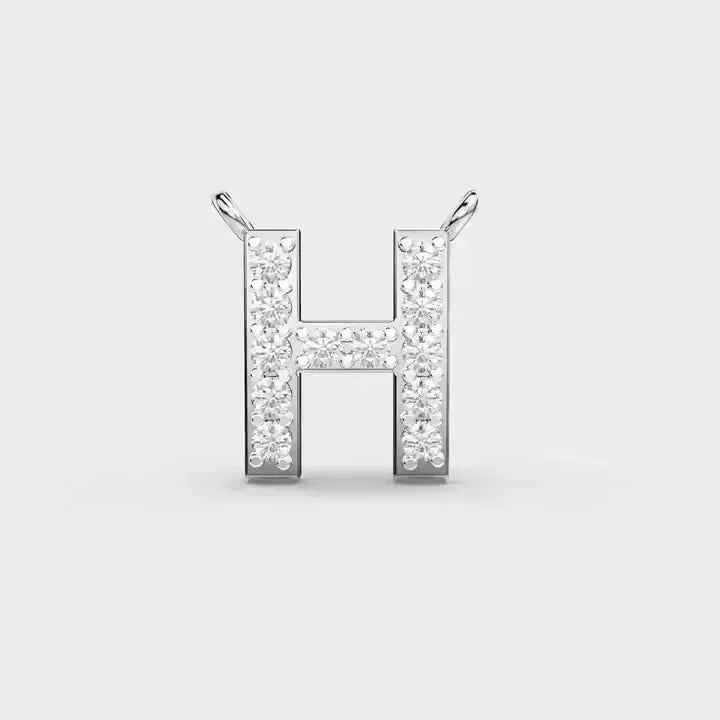 BiG-BOSS Krishnavii KP 105 Unisex Classic Style H Moissanite Pendant Charm Silver Plated Luxury Party Fine Jewelry Gift Necklace Gift Set