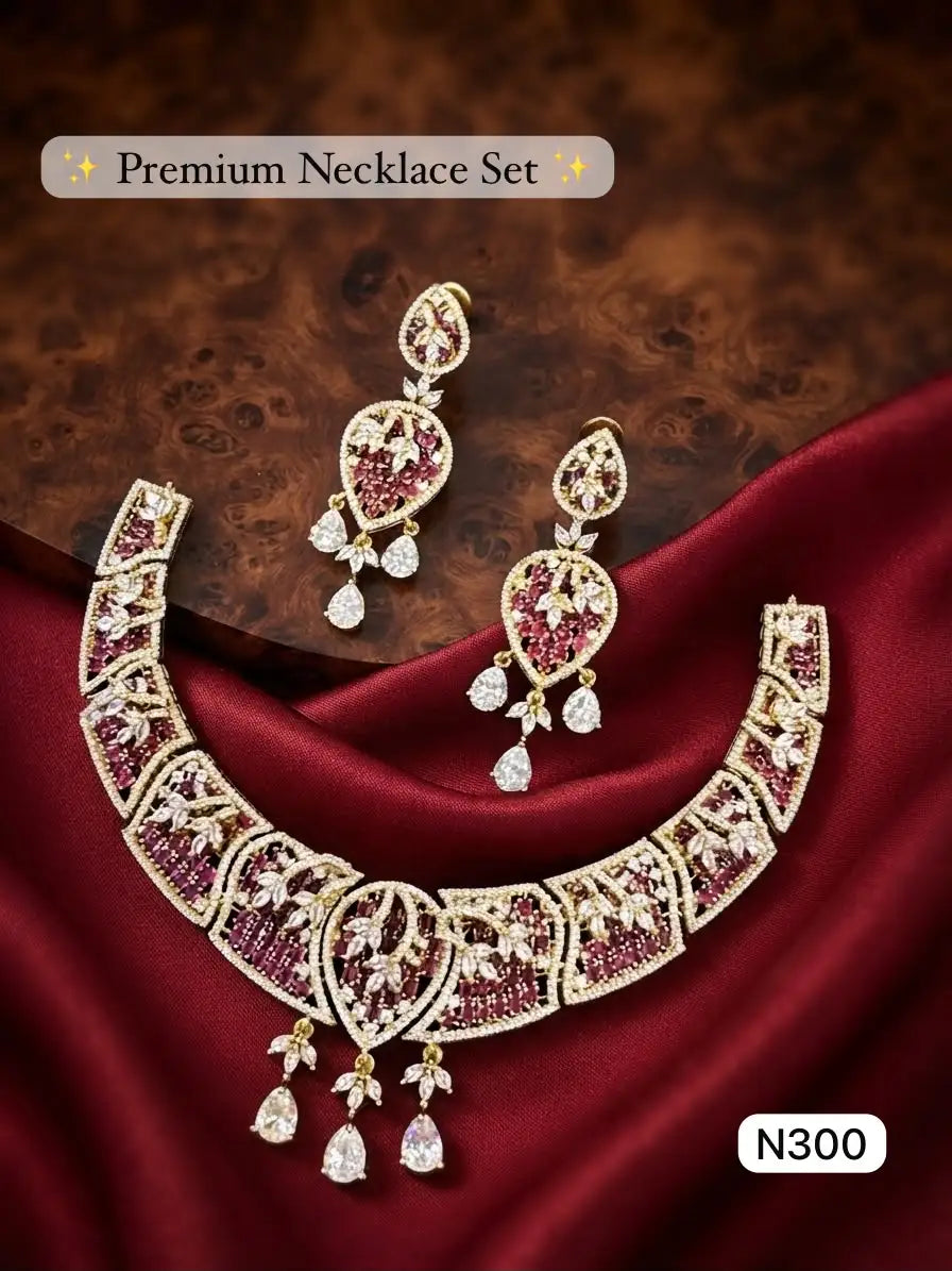 Regal Emerald Leaf Bridal Necklace Set with Matching Earrings Gold Plated Wedding Party Traditional Jewelry for Women