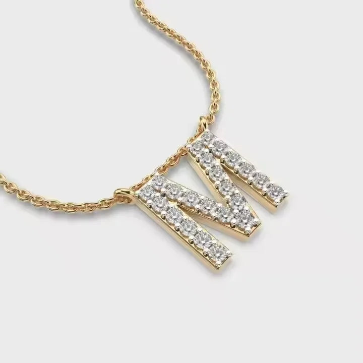 BiG-BOSS Marvelous M Shape Moissanite Pendant Silver Plated Brilliant Cut Hip Hop Styles Luxury Jewelry Charms Classic Unisex Party Wears