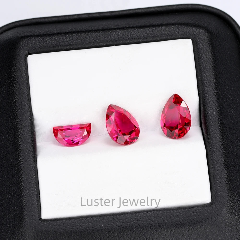 Gemfiori Luster Certified Lab Grown Ruby Platinum Engagement Rings 2025 Trends Wedding Ring for Women's Anniversary Jewelry