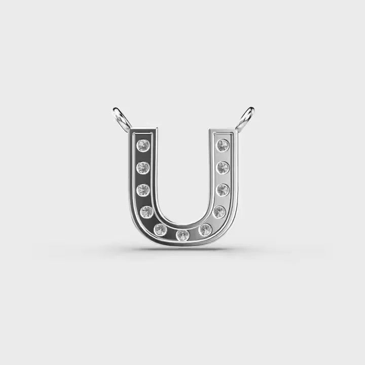 BiG-BOSS Silver Plated U Letter Luxury Hip Hop Pendant with Moissanite Stone Freshwater Pearl for Mens Party Wear Jewelry Necklace Charms