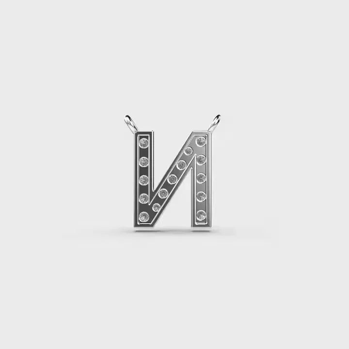 BiG-BOSS Krishnavii 120 N Letter Silver Plated Luxury Hip Hop Mens Moissanite Pendant Charm Fashion Jewelry Party Wear Gift Stylish Trend
