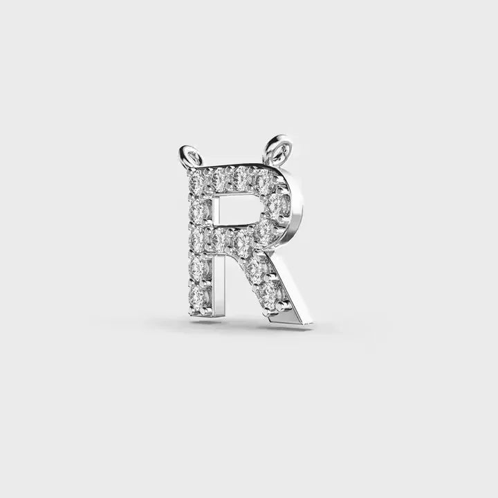 BiG-BOSS Alphabetic R Letter Jewelry Pendant Silver Plated Luxury Hip Hop Unisex Cushion Moissanite Charm Fashion Party Wear Gift Stylish