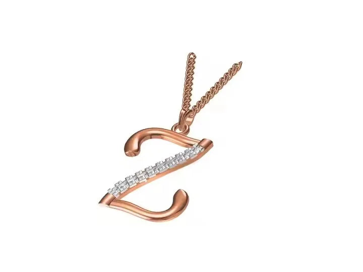 BiG-BOSS Elegant Silver Plated Moissanite Letter Pendant Necklace Timeless Z Alphabet Charm Luxury Jewelry Perfect Gifts for Mens Stylish