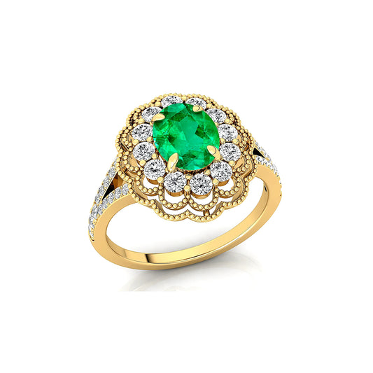 Solid Gold Natural Lab Grown Gemstone Fine Engagement Rings IGI Certified Real Diamonds Classic Design Custom Made Prong Set OEM