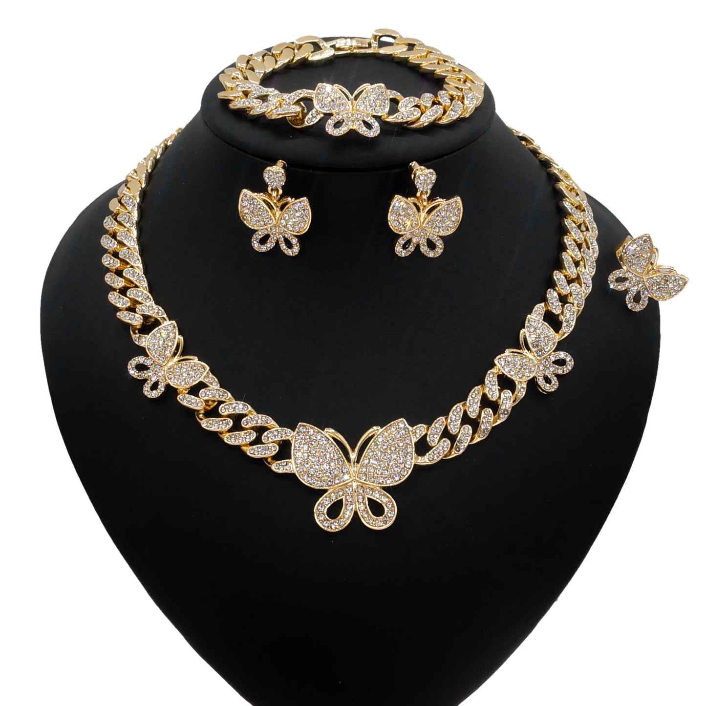 Zhuerrui Fashion 24K Gold Plated Jewelry Sets Flower Design Necklace Bangle Wholesale Brazilian Gold Plated Costume Access Z0015