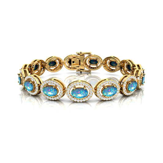 14K Gold Classic Wedding Tennis Bracelet with Real Diamonds Prong Setting Fine Jewelry Gift for Women & Men
