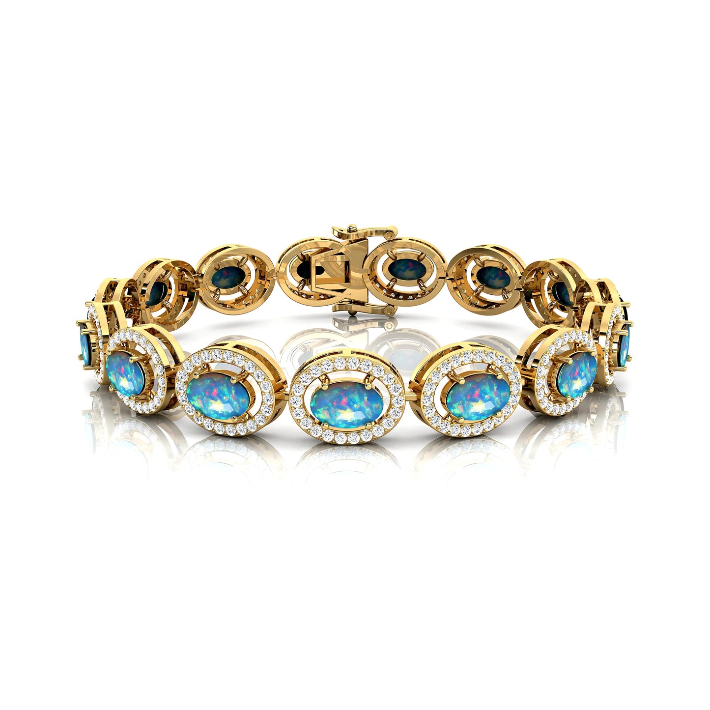 14K Gold Classic Wedding Tennis Bracelet with Real Diamonds Prong Setting Fine Jewelry Gift for Women & Men