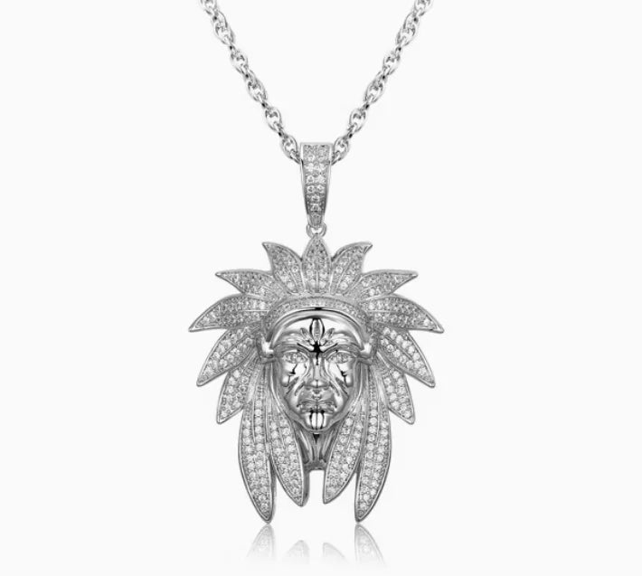 BiG-BOSS High Quality Diamond Hip Hop Jewelry Export Silver Plated Pendant with Rope Chain Iced Out Rapper Necklace for Unisex Use