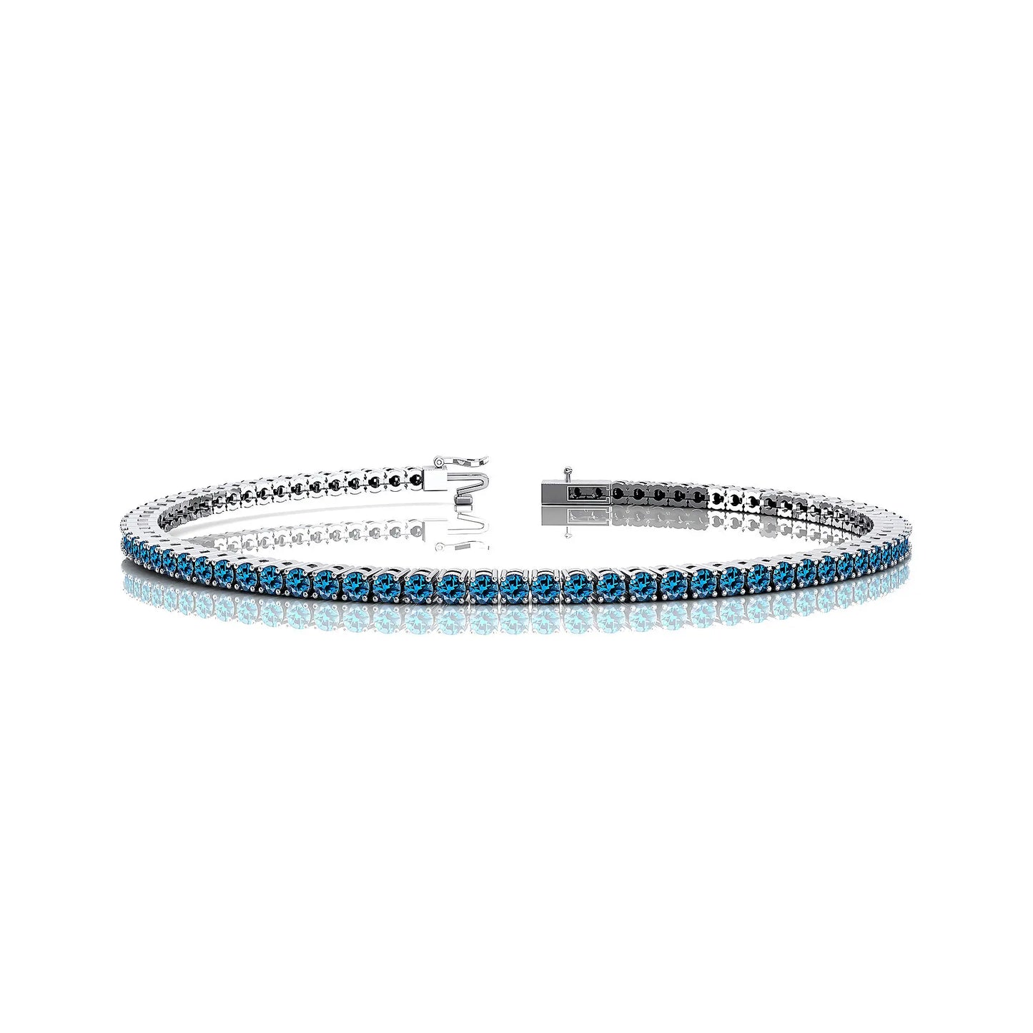 14k Gold Brilliant Cut Gemstone Tennis Bracelets Fine Jewelry Bridal Accessories Gift
