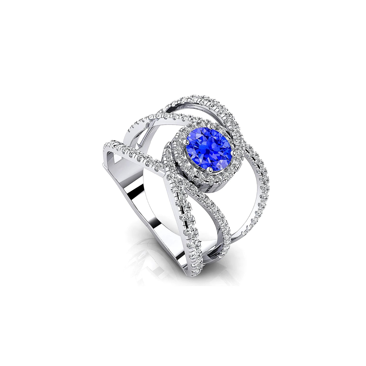18kt Solid Gold Fine December Birthstone Jewelry Natural Tanzanite Gemstone Rings Real Diamonds Solitaire Halo Wedding Ring Gift