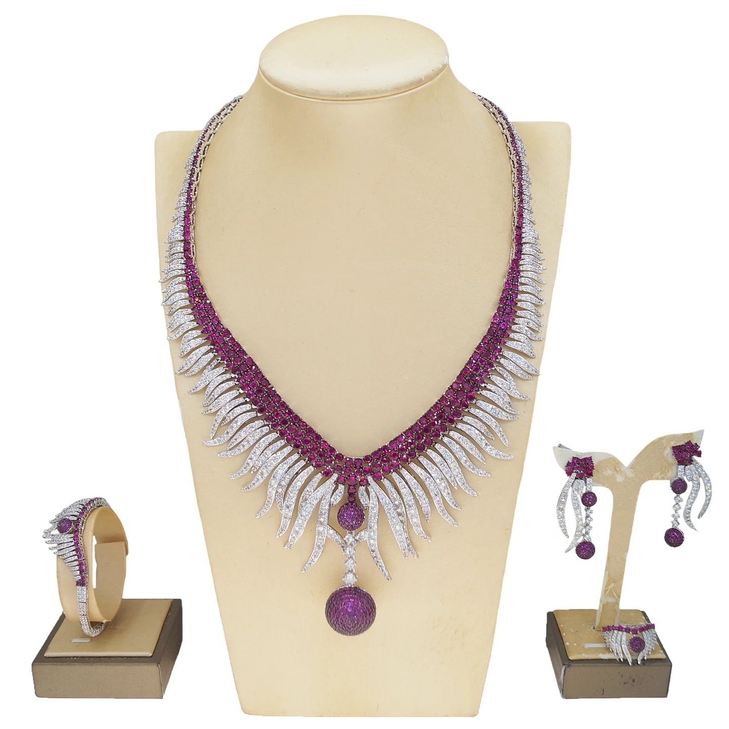 Zhuerrui New Design Sense Jewelry Set American High-end Diamond Series Ladies Classic Inheritance Wedding Four SetsHZ24018196
