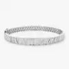 Luxury 14K Solid Gold Roman Numeral Bangle Bracelet Fine Jewelry 0.03 CTW 2 Diamond Female Charm Bangle Bracelets Ready To Ship