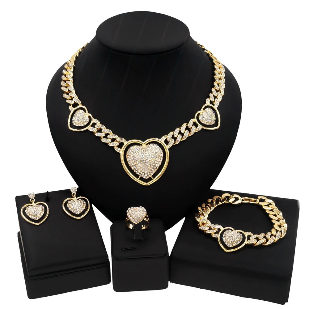 Zhuerrui Dubai Bridal Pendant Chain Jewelry Necklace Fashion Wedding Accessories Jewelry Set Z0013