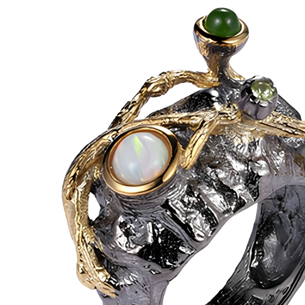 Hot Sale 925 Sterling Silver Gemsones Designs Ring with Peridot for Men