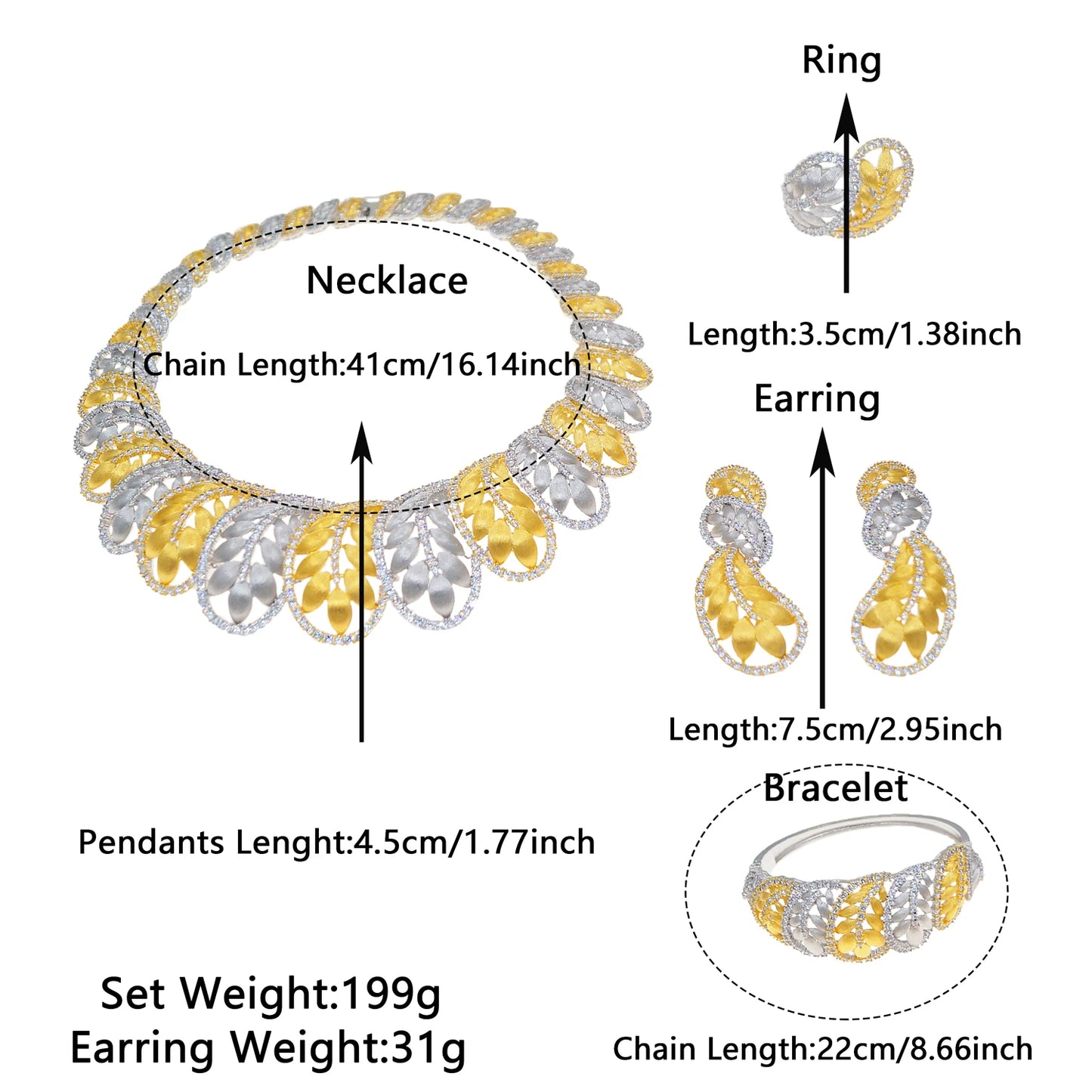 Zhuerrui New Design Sense Jewelry Set American High-end Diamond Series Ladies Classic Inheritance Wedding Four SetsHZ24745217