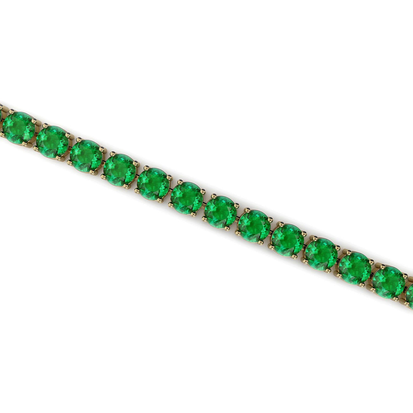 2026 14k Gold Natural 2mm Zambian Emerald Gemstone Tennis Bracelet Infinity Design Stacking Fine Jewelry Women Customized Size