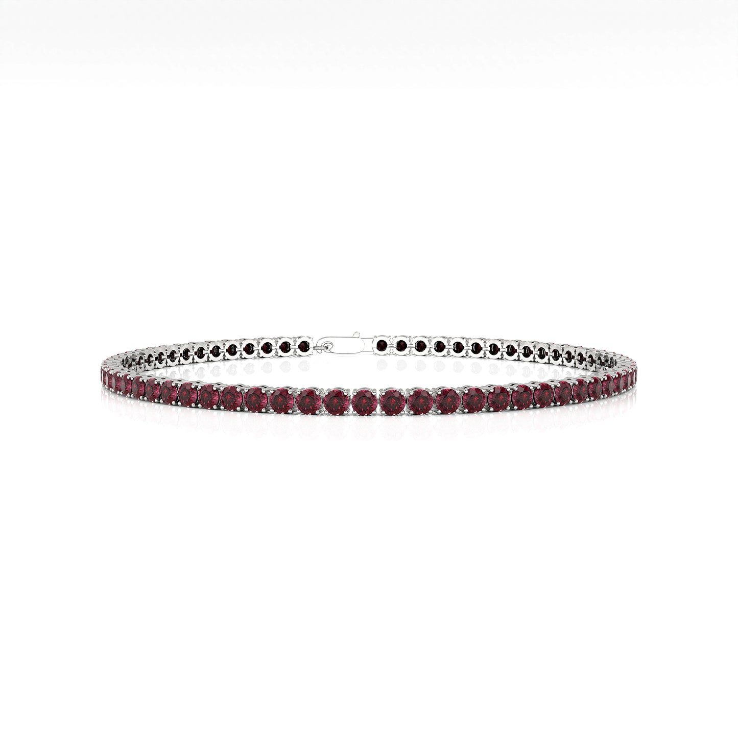 Natural Garnet Shape Gemstone Handmade Tennis Bracelets Designer 14k Gold Fine Jewelry Unique Trendy Party Gift Customizable