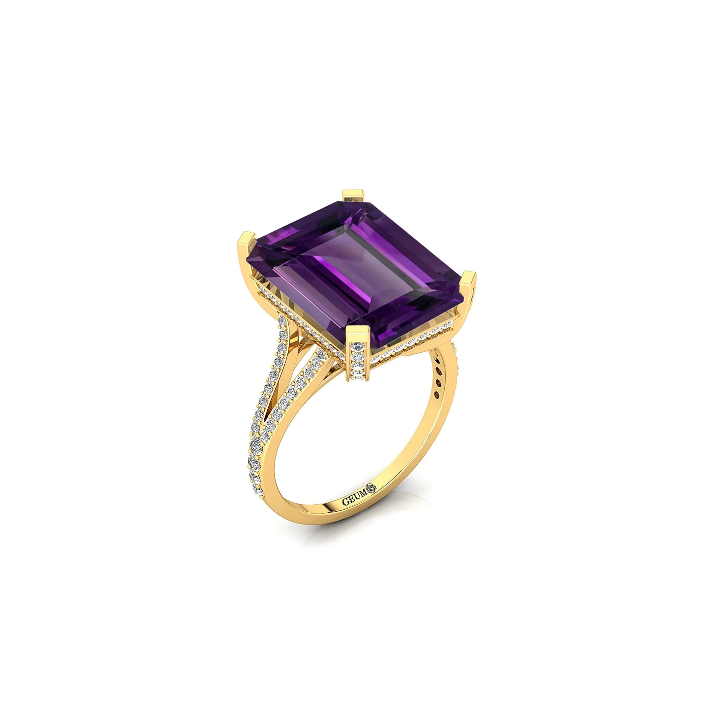 18K Pure Gold Natural Gemstone Round Brilliant Cut Wedding Ring Rhodium Plated Luxury IGI Certificate Jewelry Women