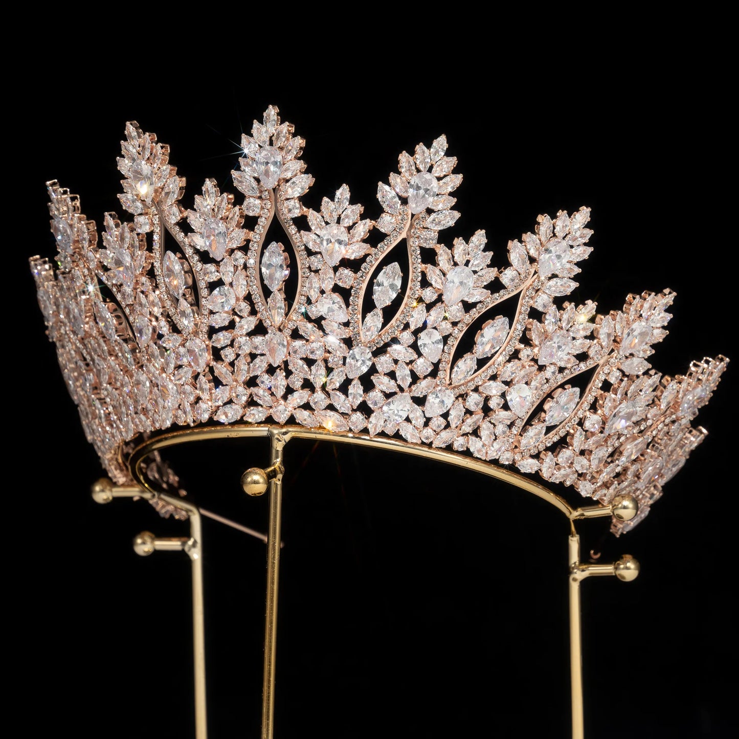 Handmade Luxury Wedding Crown for Bride Quality Bridal Hair Accessories Zircon Tiara Good Quality Hair Jewelry for Anniversary