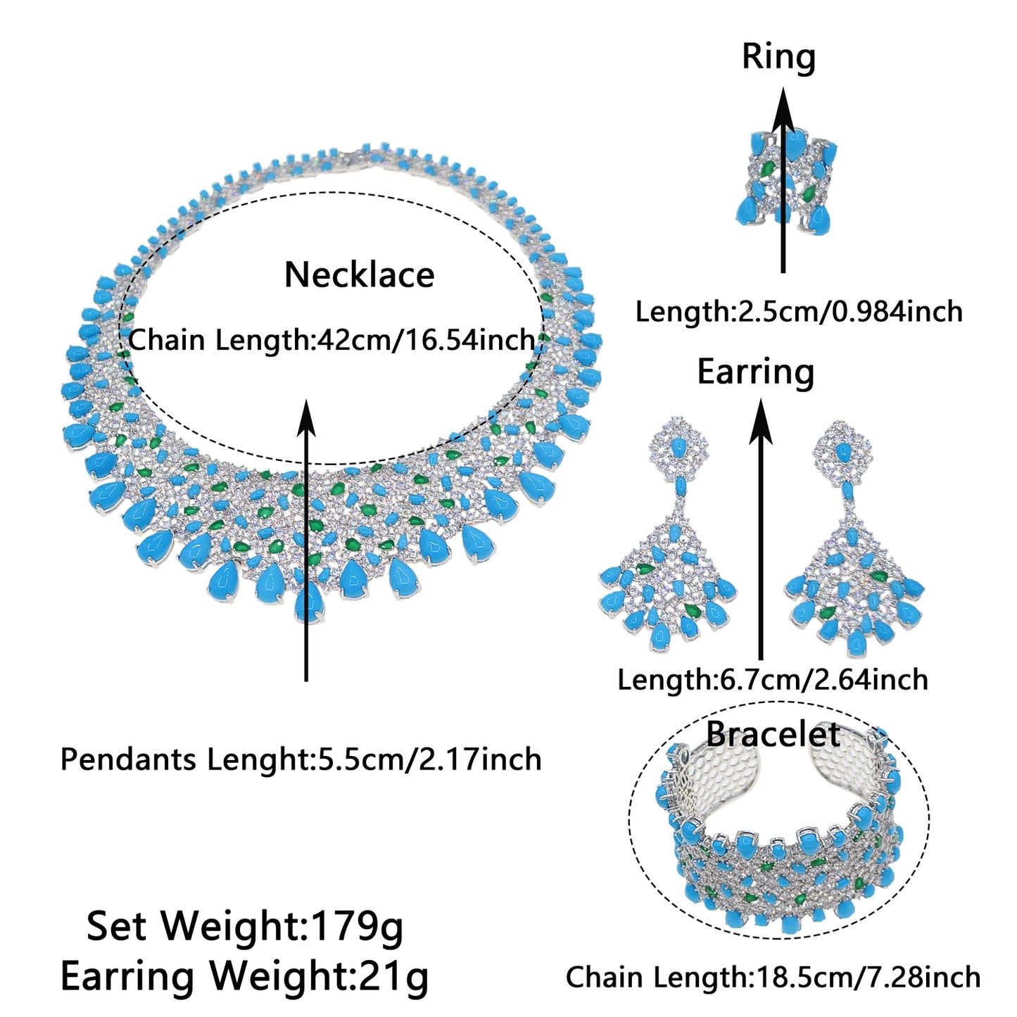 Zhuerrui New Design Sense Jewelry Set American High-end Diamond Series Ladies Classic Inheritance Wedding Four SetsHZ24741326