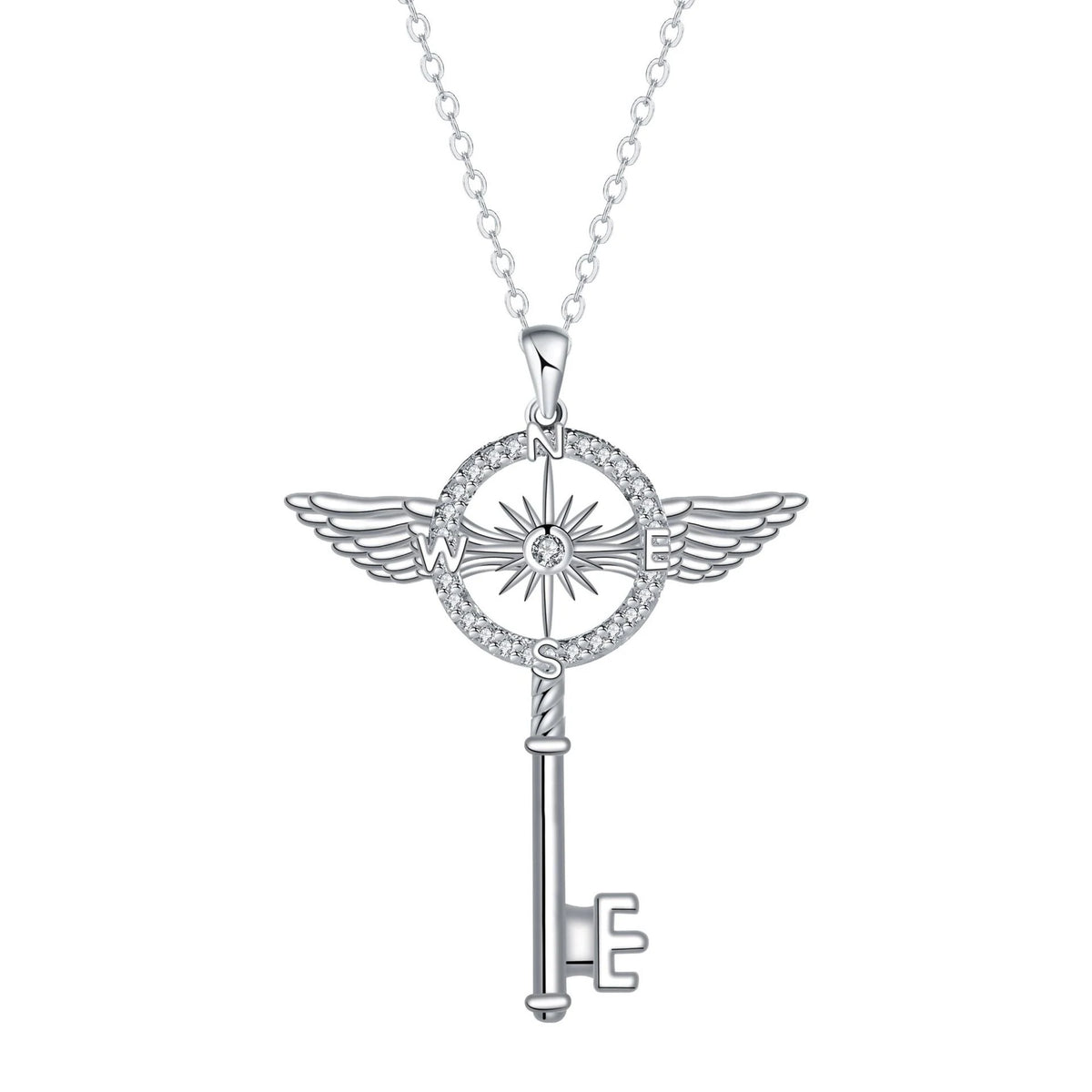 REDheart Silver Plated Celtic Knot Love Rose Necklace Angel Wings Key Necklace Rose Heart Tree of Life Heart Key Necklace for Womens Gift