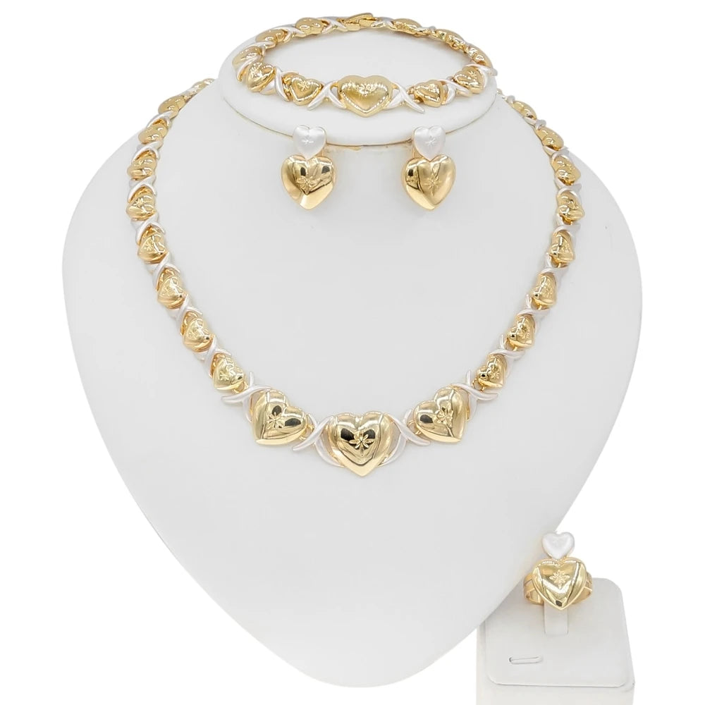 Zhuerrui New Exquisite Beautiful Necklace I Love You Costume Jewelry Set Little Girls Child Kids Xoxo Jewelry Sets Z0055