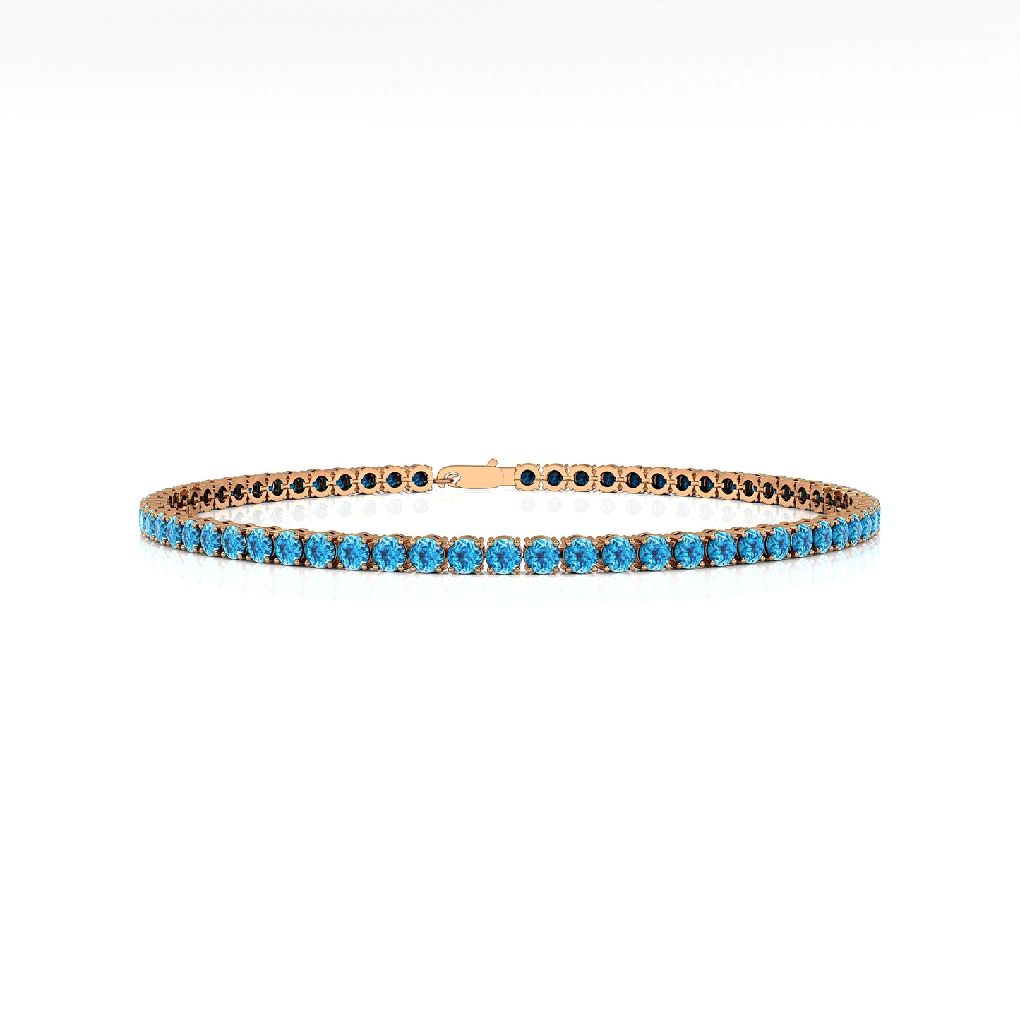Genuine Natural Pure 14k Gold Classic Tennis Bracelet Her Valentine Gift Jewelry Party Wholesale