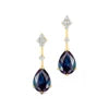 18Kt Solid Gold Trendy Stud Earrings Sets Fabulous Lab Grown Alexandrite Gemstone Real Diamonds Earrings Jewelry For Wife ODM