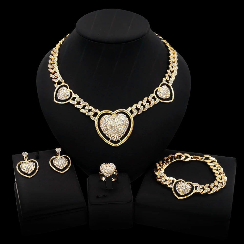 Zhuerrui Dubai Bridal Pendant Chain Jewelry Necklace Fashion Wedding Accessories Jewelry Set Z0013