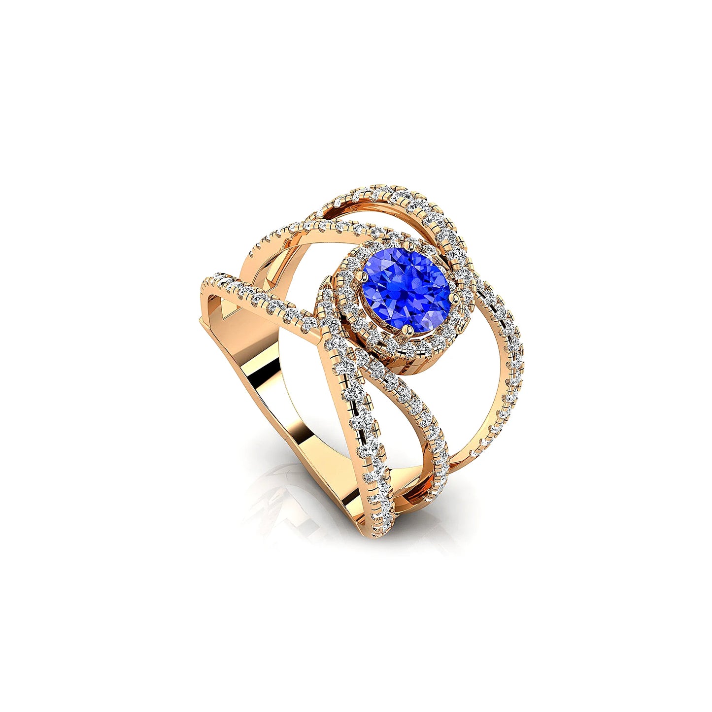18kt Solid Gold Fine December Birthstone Jewelry Natural Tanzanite Gemstone Rings Real Diamonds Solitaire Halo Wedding Ring Gift