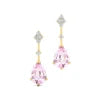 Handmade 100% Authentic Natural Morganite Diamonds Earrings For Her 18k Solid Gold Jewelry Cute Party Gift For Her ODM OEM