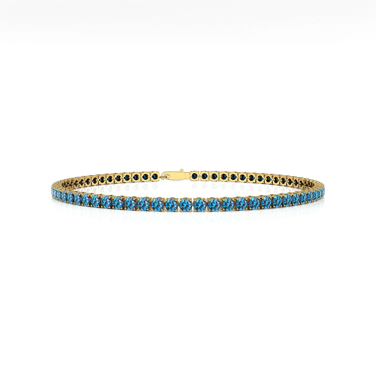 Genuine Natural Pure 14k Gold Classic Tennis Bracelet Her Valentine Gift Jewelry Party Wholesale