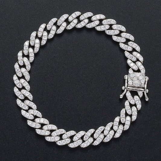 NEWLiFE REBEL 9mm Iced Out Zircon Bracelet in 18K Gold Plated