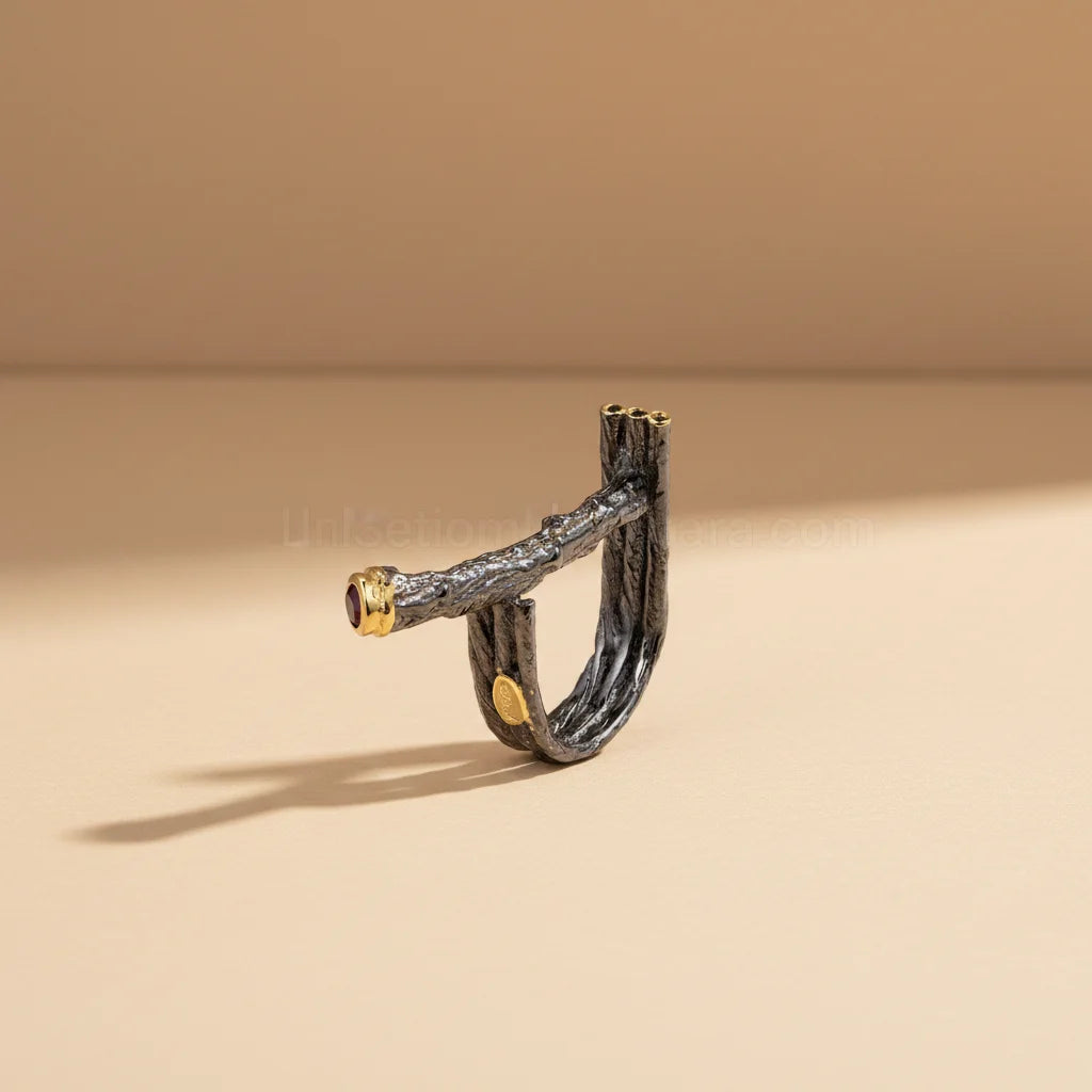 Fashion Simple Tree Branch Design 925 Sterling Silver Ring for Women