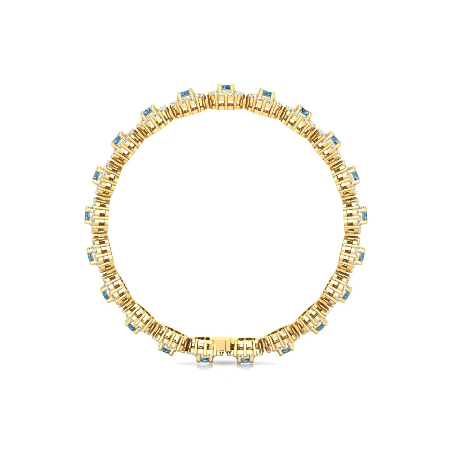 Best Selling TISHYA JEWELLERS 11.43ct Round Cut Diamond Women's Bracelet with Gold Plated 925 Sterling Silver Fine Jewelry