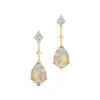 Luxurious Natural Ethiopian Opal Gemstone Real Diamonds Stud Earrings 18k Solid Rose Gold Cute Earrings For Women Bulk ODM Price